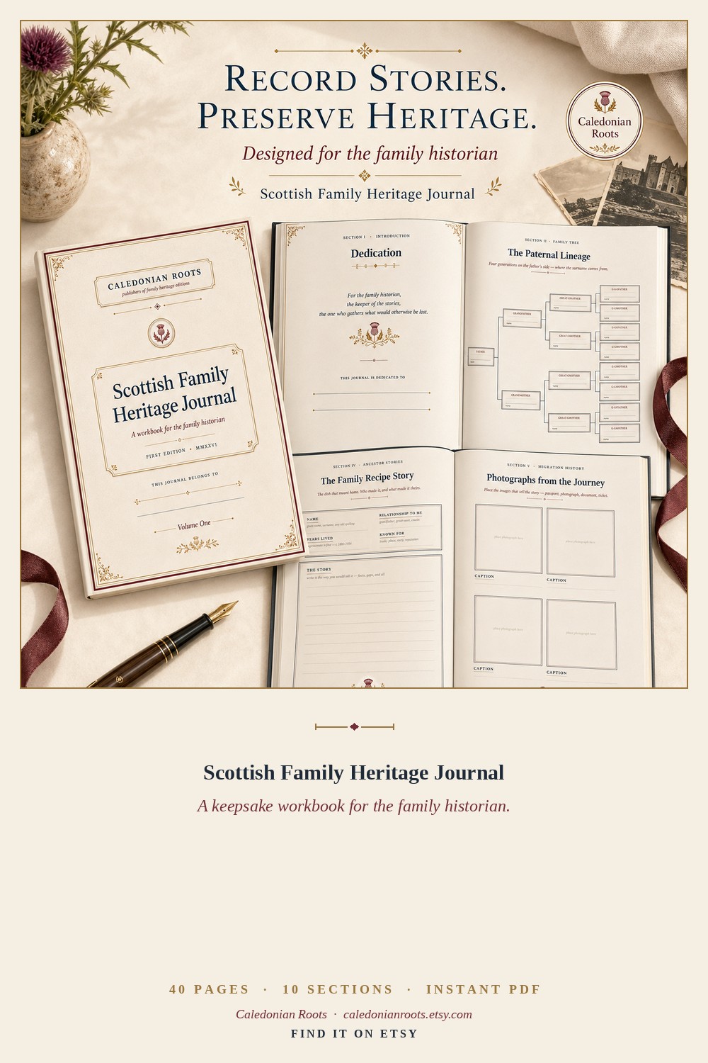 Scottish Family Heritage Journal product example